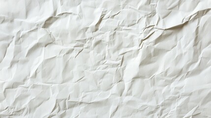 Close-up of crumpled white paper with abstract texture.