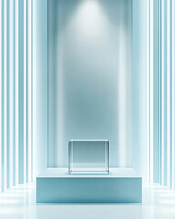 Glass material advanced simple product display stage background