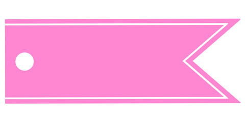 Pink tag, pink ribbon, pink label,  sign, pink banner, note, label, arrow, pink and white blank, pink backgroundund, tag, sign, flag, ribbon, banner