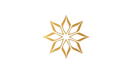 Obraz premium Elegant Gold Star Logo on White Background - Modern Vector Graphic Design with Minimal Details