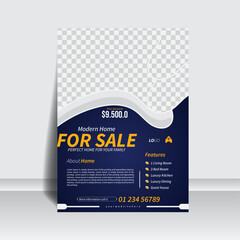 Creative, stylish, modern, colorful background and professional design layout. A real estate flyer design or brochure template
