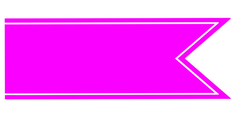 Ribbon isolated on white, pink icon, pink background with place for text, sign, flag, ribbon, banner, pink ribbon, pink flag, pink banner, pink sign, sign isolated, note, tag, png