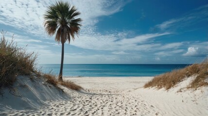 palm tree on the beach
