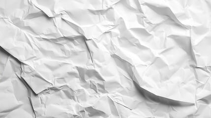 Obraz premium Blank white crumpled and creased paper poster texture, White creased poster texture
