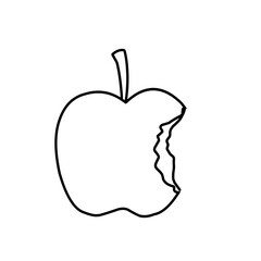 Apple Fruit Outline 