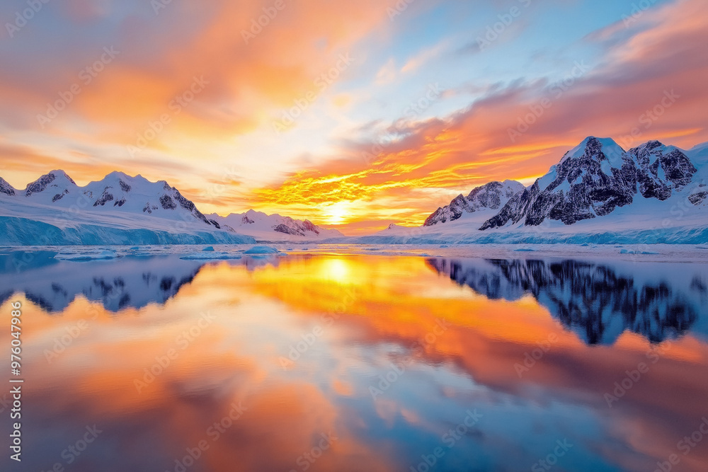 Canvas Prints glacier at sunset