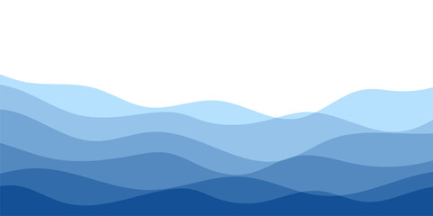 Background vector illustration of blue ocean wave layer