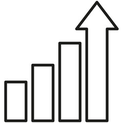 Graphic and Statistic, Financial Earnings Analytics Graph. Vector Icon