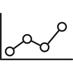 Graphic and Statistic, Financial Earnings Analytics Graph. Vector Icon