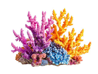 Naklejka premium Vibrant coral formations showcasing colorful marine life. A stunning underwater scene perfect for ocean and nature enthusiasts.