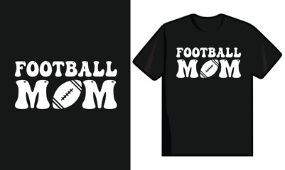 Football Mom Retro T Shirt Design
