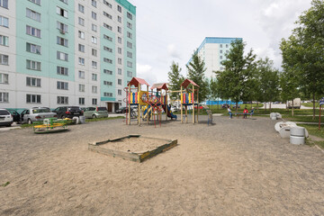 Fototapeta premium children's playground on the territory of an apartment building