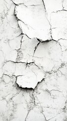 Obraz premium Cracked white wall texture, distressed surface background. Architectural detail and aging concept