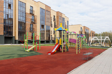 children's playground on the territory of an apartment building