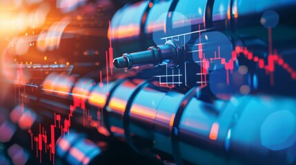 Close-up digital gas pump screen showing rising fuel prices at busygas station, clear increase in numbers reflecting rising gas prices concept.