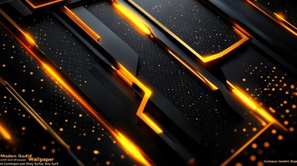 Cool Chic Sleek Metal Background Featuring Elegant Golden Effect Style Wallpaper