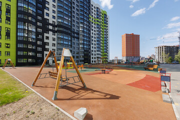 children's playground on the territory of an apartment building