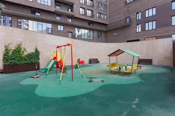 children's playground on the territory of an apartment building