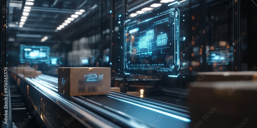 Poster delve into the fascinating future of package delivery and logistics by utilizing advanced augmented 