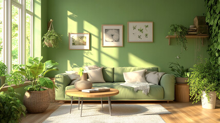 Modern cozy sofa and concrete wall in living room interior. sofa decoration room modern living interior house home.