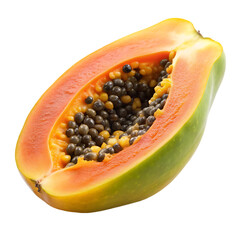papaya on white