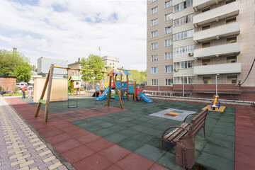 children's playground on the territory of an apartment building