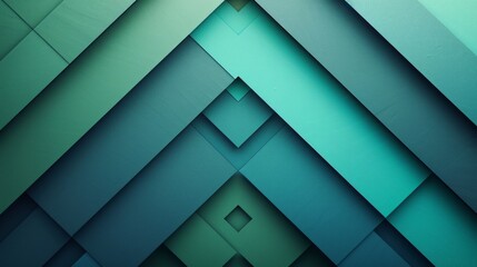 Fototapeta premium Bright colorful abstract geometric background with green turquoise gradient color combination. Simple arrow pattern color lines on background 