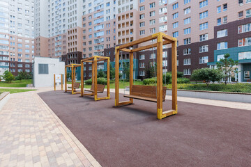 children's playground on the territory of an apartment building