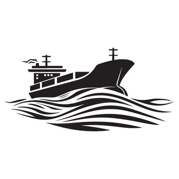 recommend clip art: Electric steamer silhouette illustration, Tugboat ship silhouette illustration isolated on white background