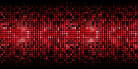 Abstract red mosaic pattern on black background