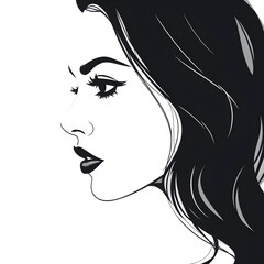 woman with long hair