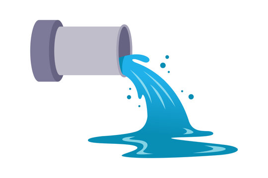 clean water flows from the pipe. flowing water