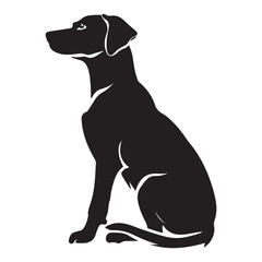 Labrador Retriever silhouette portrait, Dog silhouette Dog paw silhouette Dog face Sitting dog silhouette