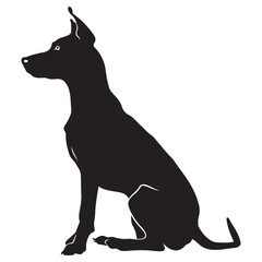 Labrador Retriever silhouette portrait, Dog silhouette Dog paw silhouette Dog face Sitting dog silhouette