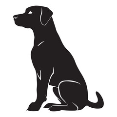 Labrador Retriever silhouette portrait, Dog silhouette Dog paw silhouette Dog face Sitting dog silhouette