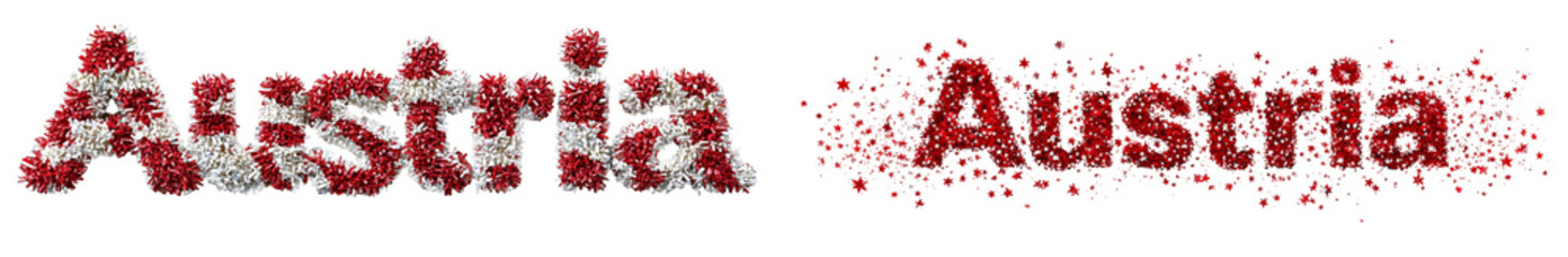 Austria is beautifully represented with floral elements, showcasing its vibrant culture and natural beauty. design transitions from solid form to more dynamic, scattered appearance, symbolizing lively