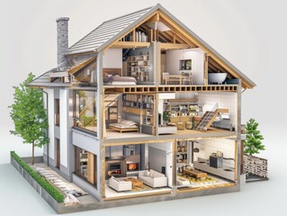 Explore this beautifully designed modern home that features spacious open areas and a serene, tranquil garden