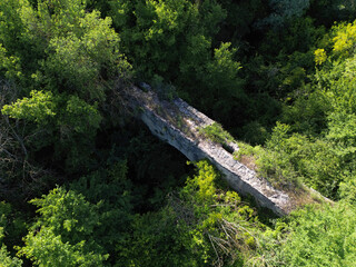 A view from the Historical Kurt Aqueduct in Edirne, Turkey