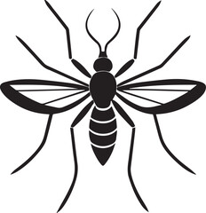 mosquito silhouette vector art.