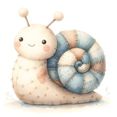 Obraz premium sewn snail illustration