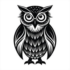 Fototapeta premium Owl silhouette vector