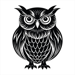 Owl silhouette vector