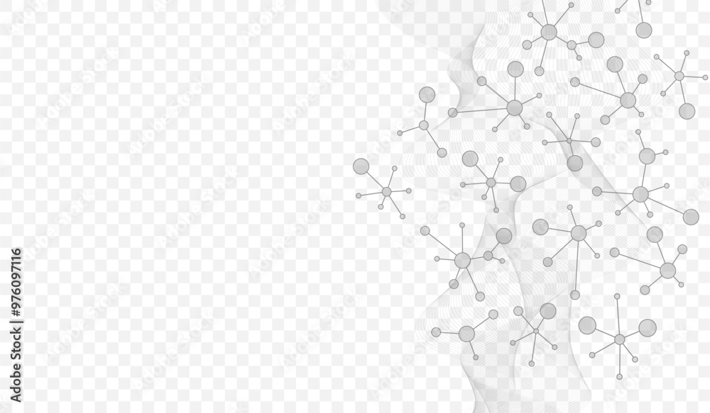 Poster molecular abstract structure background. scientific vector illustration with molecule dna. medical, 