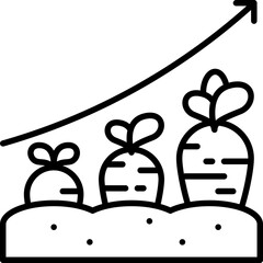 Carrot growth icon
