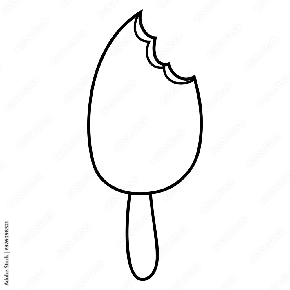 Sticker ice cream icon