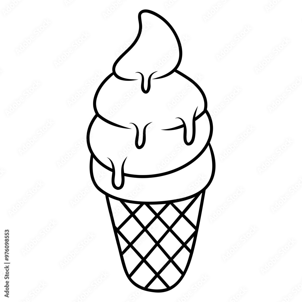 Sticker ice cream cone