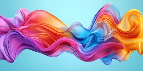 Fototapeta premium Vibrant Symphony of Flowing Colors