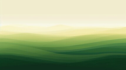 Fototapeta premium Abstract Landscape with Lush Green Hills