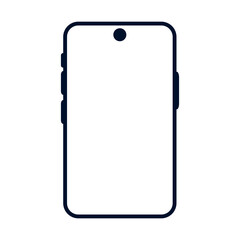mobile phone frame on white background