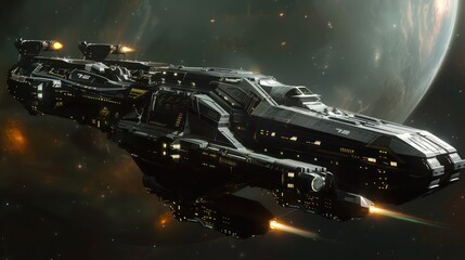 Spaceship in Outer Space